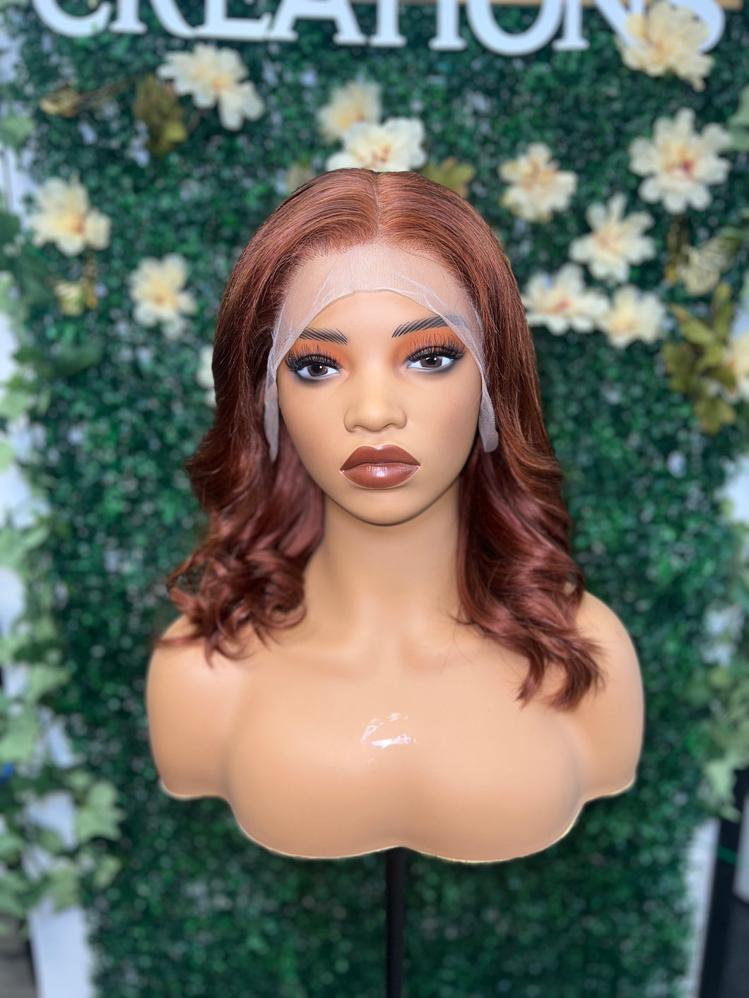 Red ginger lace front wig