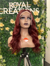 Load image into Gallery viewer, Burgundy body wave lace frontal wig
