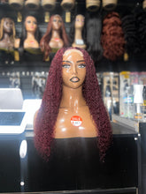 Load image into Gallery viewer, Burgundy Curly Lace Closure Wig
