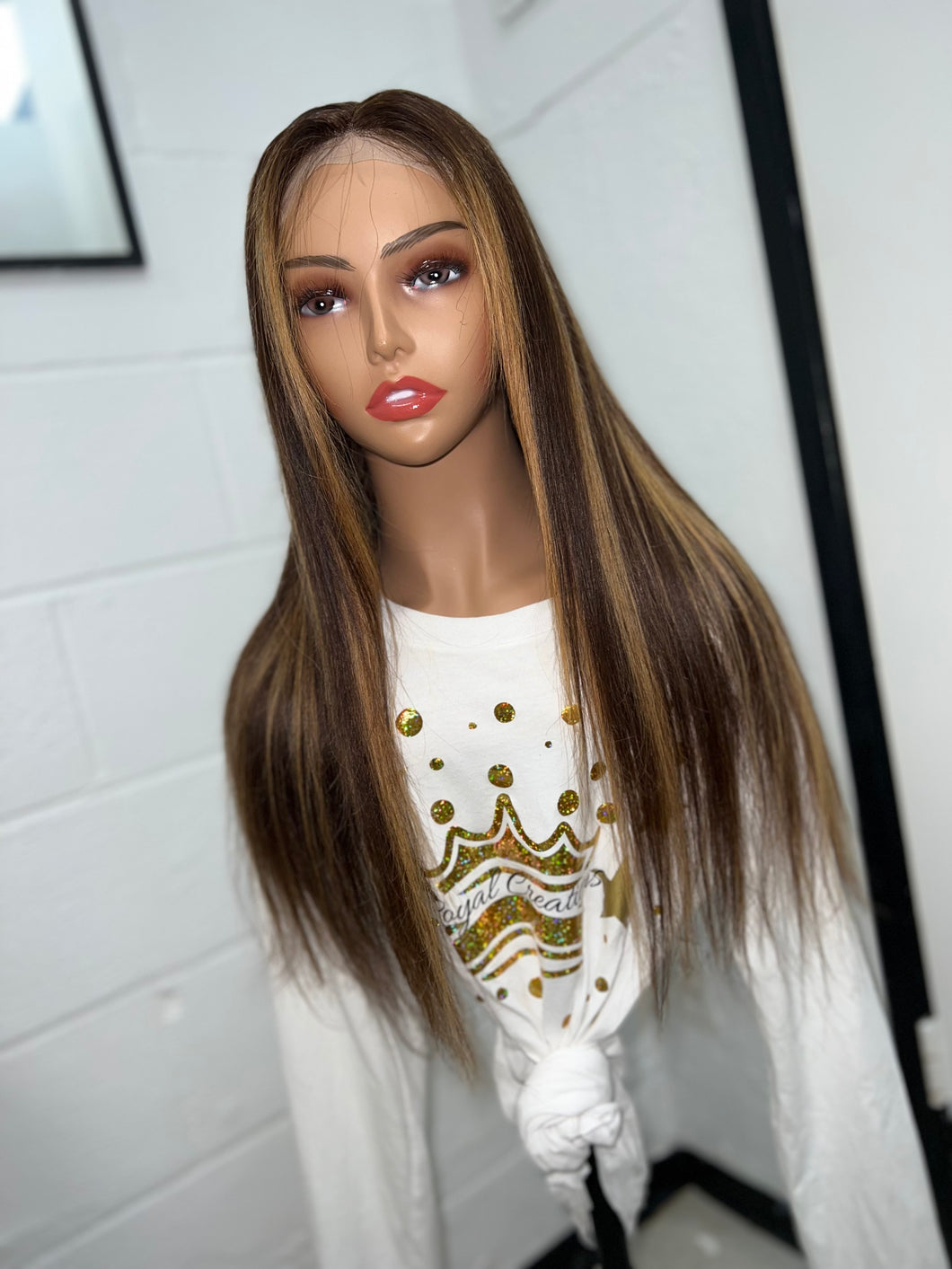 Brown/ Blonde highlight wig - In Store Pickup